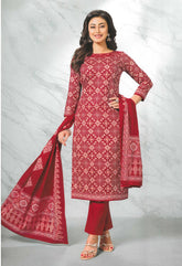 Ambarlyn Jaipur Cotton Ethnic Printed Salwar Kameez for Women with Cotton Dupatta and Pants